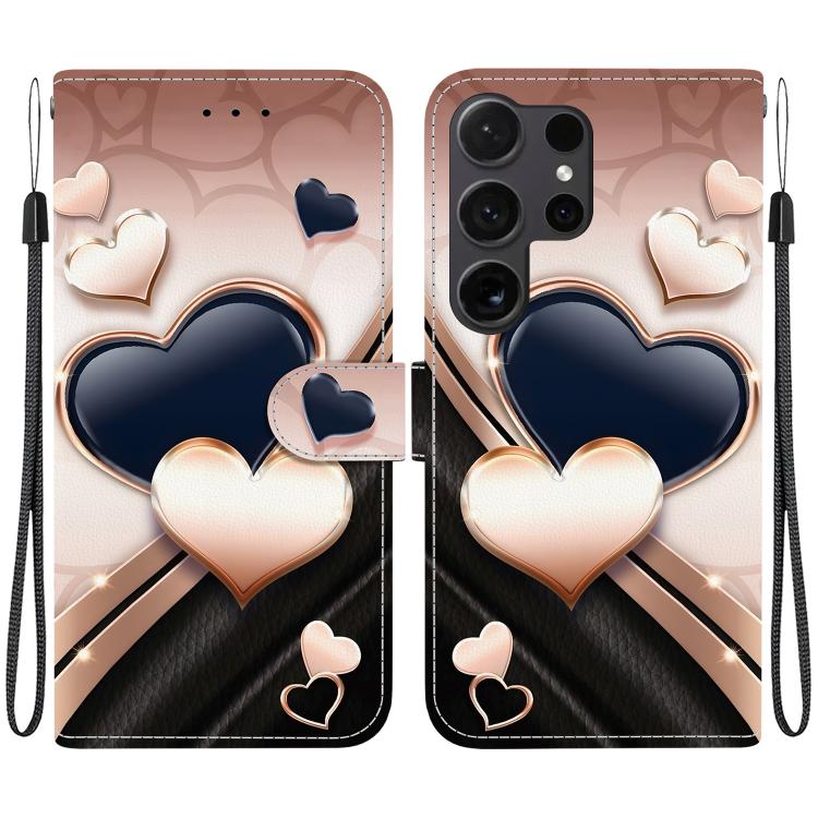 Custodia per telefono in pelle con texture cristallina e disegno colorato, For Samsung Galaxy S24 Ultra 5G, For Samsung Galaxy S23 FE 5G
