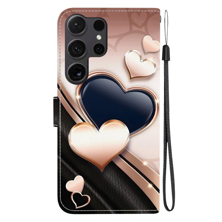 Custodia per telefono in pelle con texture cristallina e disegno colorato, For Samsung Galaxy S24 Ultra 5G, For Samsung Galaxy S23 FE 5G