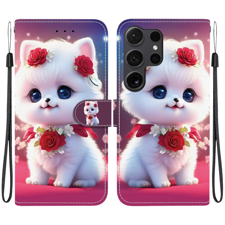 Custodia per telefono in pelle con texture cristallina e disegno colorato, For Samsung Galaxy S24 Ultra 5G, For Samsung Galaxy S23 FE 5G