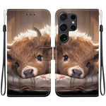 Custodia per telefono in pelle con texture cristallina e disegno colorato, For Samsung Galaxy S24 Ultra 5G, For Samsung Galaxy S23 FE 5G