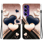 Custodia per telefono in pelle con texture cristallina e disegno colorato, For Samsung Galaxy S25 Ultra 5G, For Samsung Galaxy S24 FE 5G