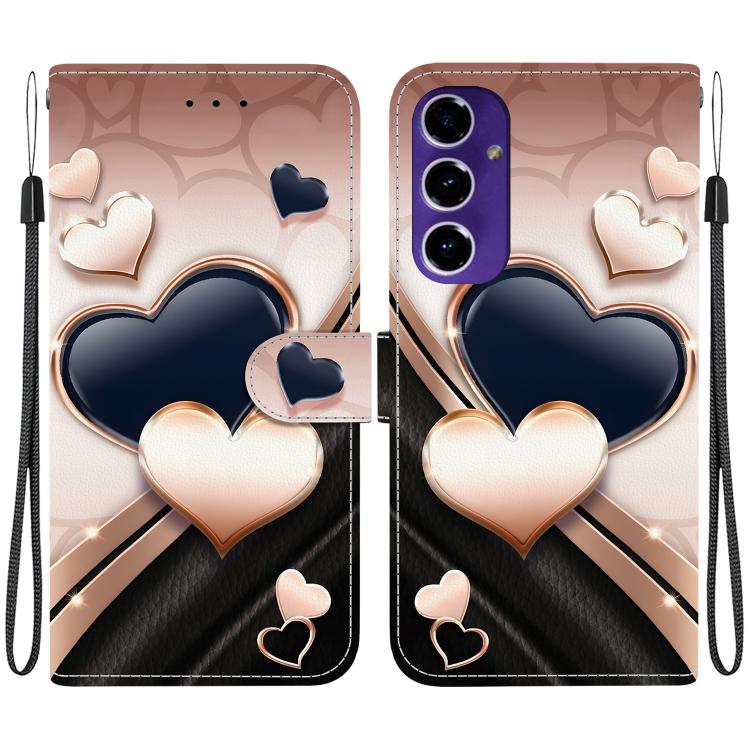 Custodia per telefono in pelle con texture cristallina e disegno colorato, For Samsung Galaxy S25 Ultra 5G, For Samsung Galaxy S24 FE 5G