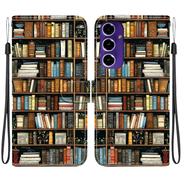 Custodia per telefono in pelle con texture cristallina e disegno colorato, For Samsung Galaxy S25 Ultra 5G, For Samsung Galaxy S24 FE 5G