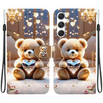 Custodia per telefono in pelle con texture cristallina e disegno colorato, For Samsung Galaxy S24 5G / S25 5G, For Samsung Galaxy S24+ 5G / S25+ 5G