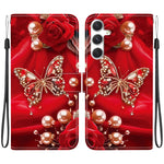 Custodia per telefono in pelle con texture cristallina e disegno colorato, For Samsung Galaxy S24 5G / S25 5G, For Samsung Galaxy S24+ 5G / S25+ 5G