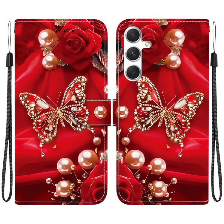 Custodia per telefono in pelle con texture cristallina e disegno colorato, For Samsung Galaxy S24 5G / S25 5G, For Samsung Galaxy S24+ 5G / S25+ 5G