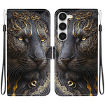 Custodia per telefono in pelle con texture cristallina e disegno colorato, For Samsung Galaxy S23 Ultra 5G, For Samsung Galaxy S23+ 5G