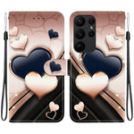 Custodia per telefono in pelle con texture cristallina e disegno colorato, For Samsung Galaxy S23 Ultra 5G, For Samsung Galaxy S23+ 5G
