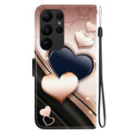Custodia per telefono in pelle con texture cristallina e disegno colorato, For Samsung Galaxy S23 Ultra 5G, For Samsung Galaxy S23+ 5G