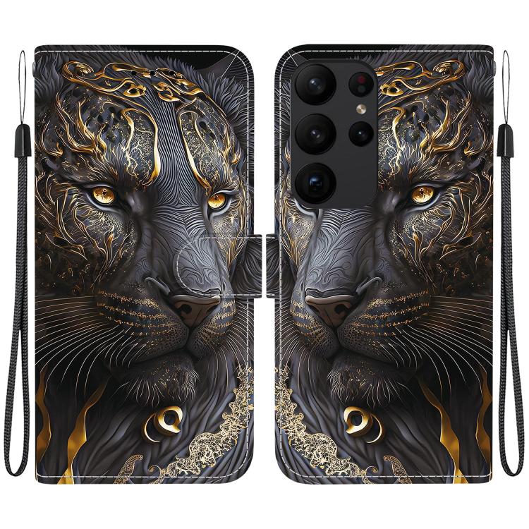Custodia per telefono in pelle con texture cristallina e disegno colorato, For Samsung Galaxy S23 Ultra 5G, For Samsung Galaxy S23+ 5G