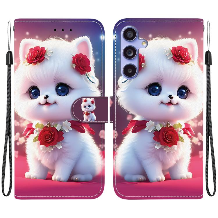 Custodia per telefono in pelle con texture cristallina e disegno colorato, For Samsung Galaxy S24 Ultra 5G, For Samsung Galaxy S23 FE 5G