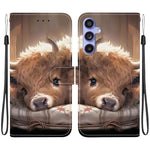 Custodia per telefono in pelle con texture cristallina e disegno colorato, For Samsung Galaxy S24 Ultra 5G, For Samsung Galaxy S23 FE 5G