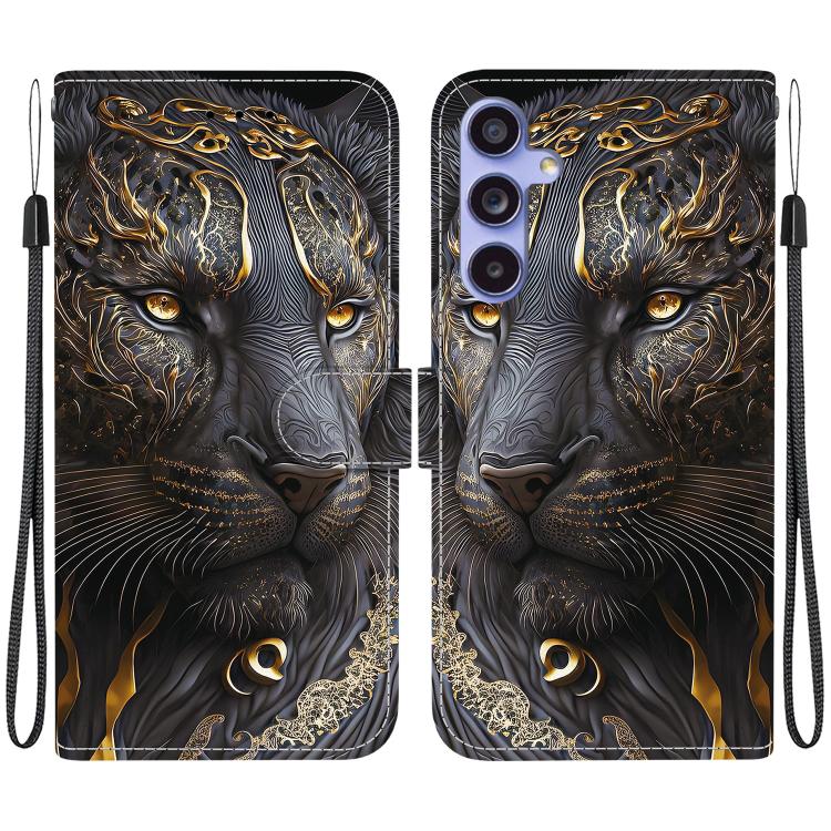 Custodia per telefono in pelle con texture cristallina e disegno colorato, For Samsung Galaxy S24 Ultra 5G, For Samsung Galaxy S23 FE 5G