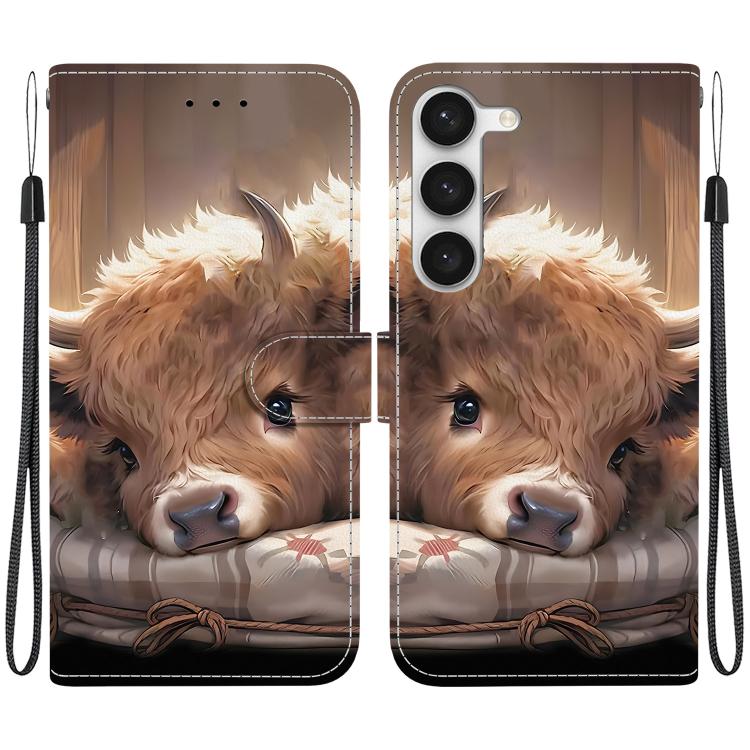 Custodia per telefono in pelle con texture cristallina e disegno colorato, For Samsung Galaxy S23 5G, For Samsung Galaxy S20 FE