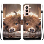 Custodia per telefono in pelle con texture cristallina e disegno colorato, For Samsung Galaxy S21 5G, For Samsung Galaxy S21+ 5G