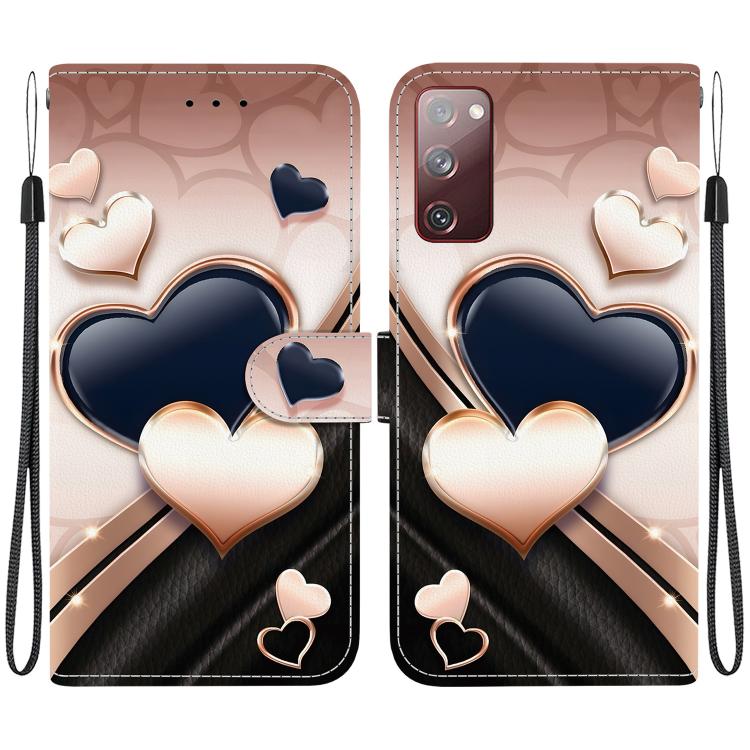 Custodia per telefono in pelle con texture cristallina e disegno colorato, For Samsung Galaxy S23 5G, For Samsung Galaxy S20 FE