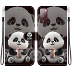 Custodia per telefono in pelle con texture cristallina e disegno colorato, For Samsung Galaxy S23 5G, For Samsung Galaxy S20 FE