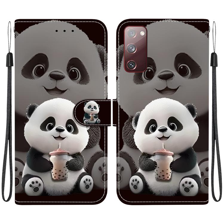 Custodia per telefono in pelle con texture cristallina e disegno colorato, For Samsung Galaxy S23 5G, For Samsung Galaxy S20 FE