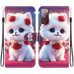 Custodia per telefono in pelle con texture cristallina e disegno colorato, For Samsung Galaxy S23 5G, For Samsung Galaxy S20 FE