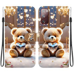 Custodia per telefono in pelle con texture cristallina e disegno colorato, For Samsung Galaxy S23 5G, For Samsung Galaxy S20 FE