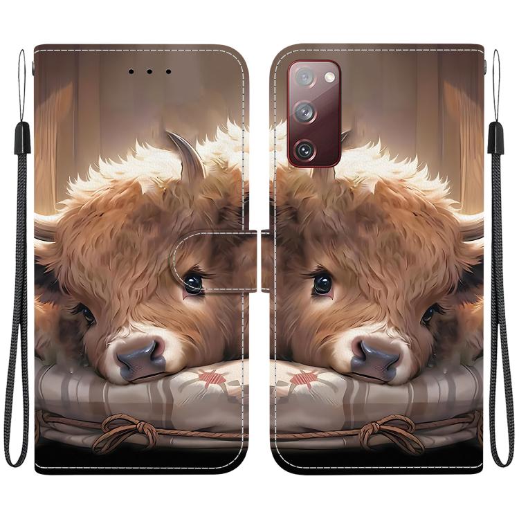 Custodia per telefono in pelle con texture cristallina e disegno colorato, For Samsung Galaxy S23 5G, For Samsung Galaxy S20 FE