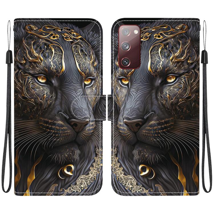 Custodia per telefono in pelle con texture cristallina e disegno colorato, For Samsung Galaxy S23 5G, For Samsung Galaxy S20 FE