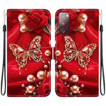 Custodia per telefono in pelle con texture cristallina e disegno colorato, For Samsung Galaxy S23 5G, For Samsung Galaxy S20 FE