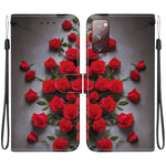 Custodia per telefono in pelle con texture cristallina e disegno colorato, For Samsung Galaxy S23 5G, For Samsung Galaxy S20 FE