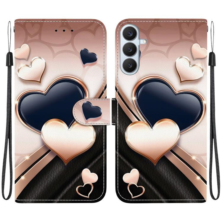 Custodia per telefono in pelle con texture cristallina e disegno colorato, For Galaxy S26 FE 5G, For Samsung Galaxy S26+ 5G