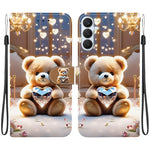 Custodia per telefono in pelle con texture cristallina e disegno colorato, For Galaxy S26 FE 5G, For Samsung Galaxy S26+ 5G