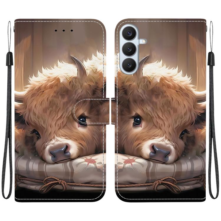 Custodia per telefono in pelle con texture cristallina e disegno colorato, For Galaxy S26 FE 5G, For Samsung Galaxy S26+ 5G