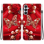 Custodia per telefono in pelle con texture cristallina e disegno colorato, For Galaxy S26 FE 5G, For Samsung Galaxy S26+ 5G