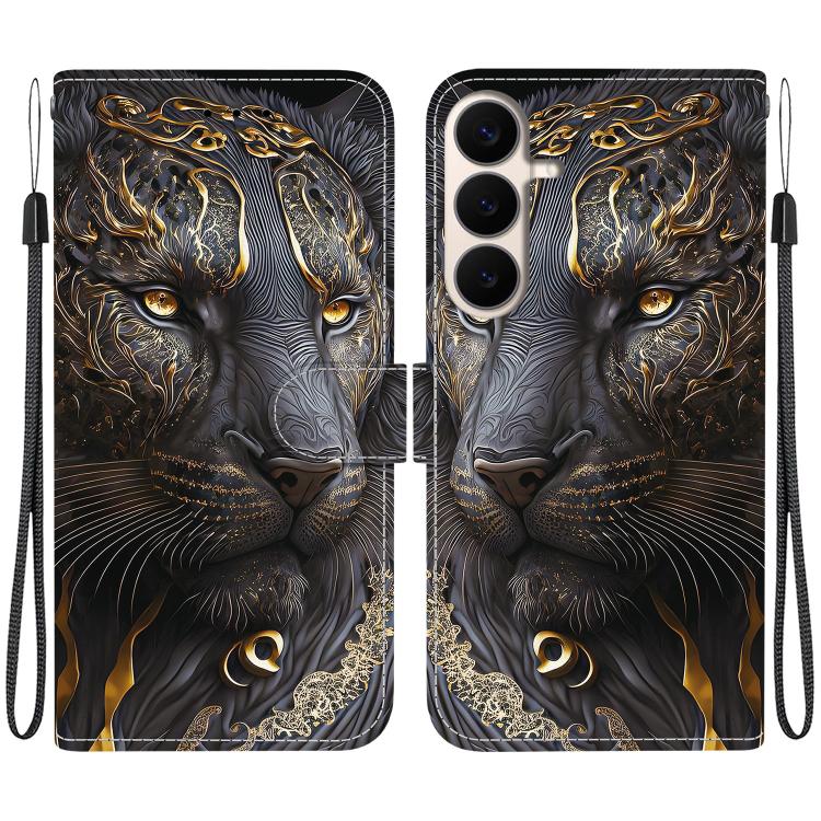 Custodia per telefono in pelle con texture cristallina e disegno colorato, For Galaxy S26 FE 5G, For Samsung Galaxy S26+ 5G