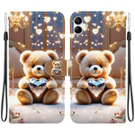 Custodia per telefono in pelle con texture cristallina e disegno colorato, For Galaxy A04e / F04 / M04, For Galaxy A14 4G / 5G