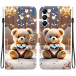 Custodia per telefono in pelle con texture cristallina e disegno colorato, For Galaxy A05s, For Galaxy A25 5G