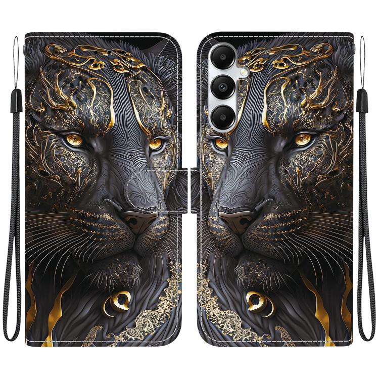 Custodia per telefono in pelle con texture cristallina e disegno colorato, For Galaxy A05s, For Galaxy A25 5G