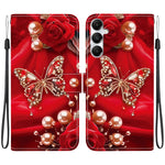 Custodia per telefono in pelle con texture cristallina e disegno colorato, For Galaxy A05s, For Galaxy A25 5G