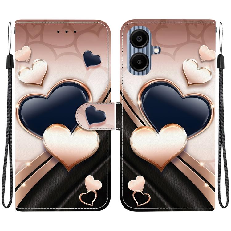 Custodia per telefono in pelle con texture cristallina e disegno colorato, For Galaxy A17 5G / A26 5G, For Galaxy A07 4G / 5G / A06 4G / 5G