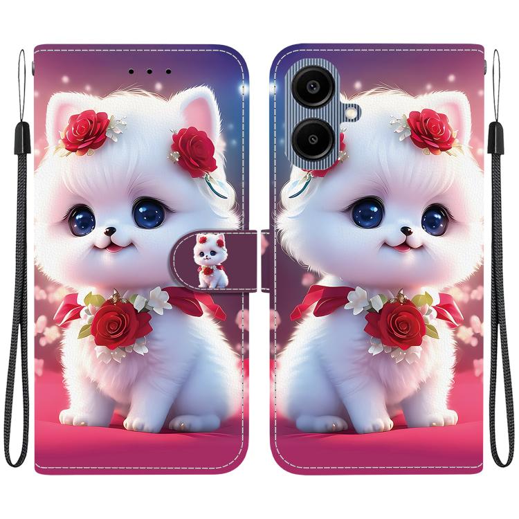 Custodia per telefono in pelle con texture cristallina e disegno colorato, For Galaxy A17 5G / A26 5G, For Galaxy A07 4G / 5G / A06 4G / 5G