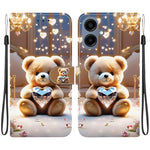 Custodia per telefono in pelle con texture cristallina e disegno colorato, For Galaxy A17 5G / A26 5G, For Galaxy A07 4G / 5G / A06 4G / 5G