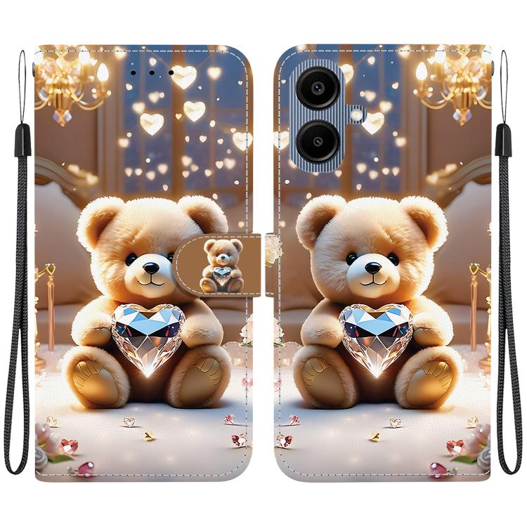 Custodia per telefono in pelle con texture cristallina e disegno colorato, For Galaxy A17 5G / A26 5G, For Galaxy A07 4G / 5G / A06 4G / 5G