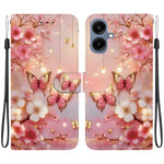 Custodia per telefono in pelle con texture cristallina e disegno colorato, For Galaxy A17 5G / A26 5G, For Galaxy A07 4G / 5G / A06 4G / 5G