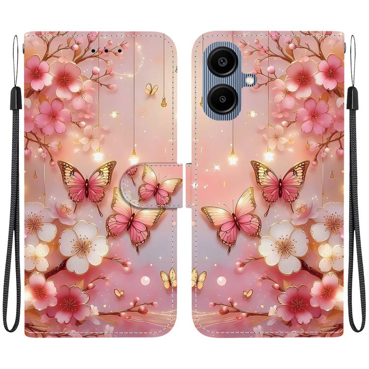 Custodia per telefono in pelle con texture cristallina e disegno colorato, For Galaxy A17 5G / A26 5G, For Galaxy A07 4G / 5G / A06 4G / 5G