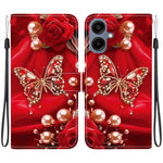 Custodia per telefono in pelle con texture cristallina e disegno colorato, For Galaxy A17 5G / A26 5G, For Galaxy A07 4G / 5G / A06 4G / 5G