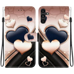 Custodia per telefono in pelle con texture cristallina e disegno colorato, For Galaxy A13 4G / 5G / A04, For Galaxy A53 5G