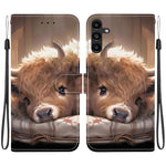 Custodia per telefono in pelle con texture cristallina e disegno colorato, For Galaxy A13 4G / 5G / A04, For Galaxy A53 5G