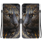Custodia per telefono in pelle con texture cristallina e disegno colorato, For Galaxy A13 4G / 5G / A04, For Galaxy A53 5G