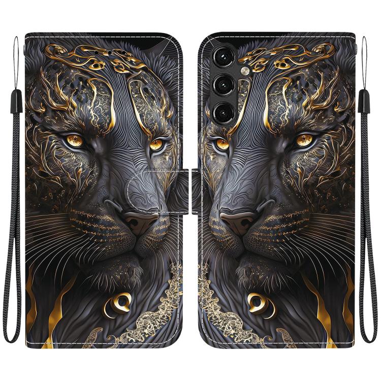 Custodia per telefono in pelle con texture cristallina e disegno colorato, For Galaxy A04e / F04 / M04, For Galaxy A14 4G / 5G