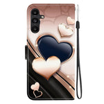 Custodia per telefono in pelle con texture cristallina e disegno colorato, For Galaxy A15 4G / 5G, For Galaxy A55 5G