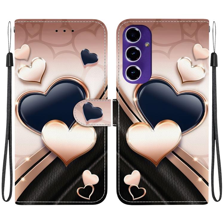 Custodia per telefono in pelle con texture cristallina e disegno colorato, For Galaxy A56 5G, For Galaxy A16 4G / 5G